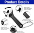 Chumia 12 Pieces Adjustable Hand Wrench Black Spanner Wrench Size Adjustable Spanner Hand Knurl Tool Adjustable Wrench Wide Jaw Wrench Repair Hand...