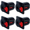 CESS Black 1/4" Jacks TS and TRS Panel Mount Jack Locking Style D Series Size - 1/4 Inch Female Stereo and Mono/TRS and TS Audio Socket - 6.35mm S...