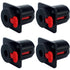 CESS Black 1/4" Jacks TS and TRS Panel Mount Jack Locking Style D Series Size - 1/4 Inch Female Stereo and Mono/TRS and TS Audio Socket - 6.35mm S...