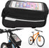 VBESTLIFE Bike Phone Bag,Waterproof Phone Front Frame Bag Polyester Bike Handlebar Bag Large Storage Space Quick Release Hook and Loop Design Ridi...