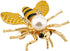 Knighthood Pearl Detail Black and Yellow Enamel Bee with Criss Cross and Stone Detailing Lapel Pin/Brooch...