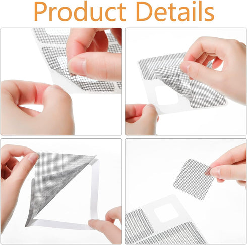 SATINIOR 40 Sheet Window Screen Repair Patches Kit, Window and Door Screen Repair Patch Self Adhesive Screen Repair Tape for Screen Door, Window T...