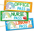 Hall Passes for Classrooms Elementary 6PCS Rainbow Magnetic Hall Passes Office Nurse Boys Girls Library Supplies Teacher Student Classroom Supplie...