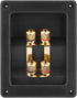 Speaker Terminal Connector, 4 Pure Copper Plated Wiring Terminal Speaker Terminal Box with 4 Mounting Holes...