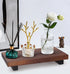 Wooden Bathroom Counter Tray Organizer Kitchen Soap Sink Tray Decor Farmhouse Wood Risers Modern Dish Soap Dispenser Holder Pedestal Stand Bathroo...