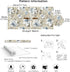 HAOKHOME 94030-2 Vintage Damask Wallpaper Peel and Stick Floral Removable Wall Paper Tan/Cream/Blue for Bedroom Contact Paper 17.7in x 9.8ft...