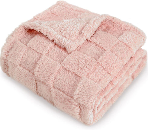 HOMRITAR Baby Blanket for Girls 3D Checkerboard Grid Ultra- Soft Fluffy Toddler Blanket for Kids Warm Cozy Chessboard Chocolate Design Infant Blan...