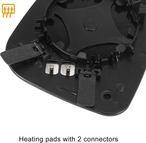 X AUTOHAUX Car Rearview Left Driver Side Heated Mirror Glass Replacement W/Backing Plate for Volvo S80 2007-2016 V60 2014-2018 S60 2007-2018...
