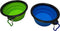 Small Portable Collapsible Pet Bowl, Foldable Food & Water Dish for Dogs & Cats, Ideal for Travel, Hiking, Camping & Outdoor Activities (Light Blu...