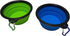 Small Portable Collapsible Pet Bowl, Foldable Food & Water Dish for Dogs & Cats, Ideal for Travel, Hiking, Camping & Outdoor Activities (Light Blu...