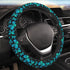Butterfly Turquoise Green Steering Wheel Cover for Women Men Girls Car Accessories Decor Anti-Slip Neoprene Auto Steering Wheel Covers Protector U...