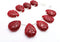 1 Strand Ruby 9 Pcs Beads Size 18X14Mm Leaf Shape Cut Smooth Beads For Jewellery Making, Beading & Craft Supplies Kcrafts-Rk_K35...