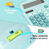 Cute Light Blue Desktop Calculator with Big Buttons, Dual Power Source, Solar and Battery, Large Display Screen - Perfect for Office, Teachers, an...