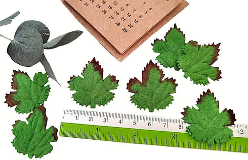 Mulberry Paper Maple Leaves Artificial Leaf Craft Leaves for Scrapbooking Wedding Doll House Supplies Card DIY Craft Project Party Decoration. (Gr...