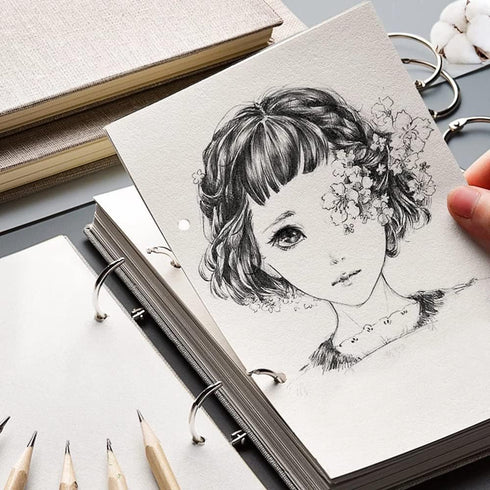 jooact Spiral Bound Hardcover Sketchbook 160GSM Thick Paper 120 Pages(60 Sheets) Sketchpad Artistic Drawing Painting Writing Paper for Kids Adults...