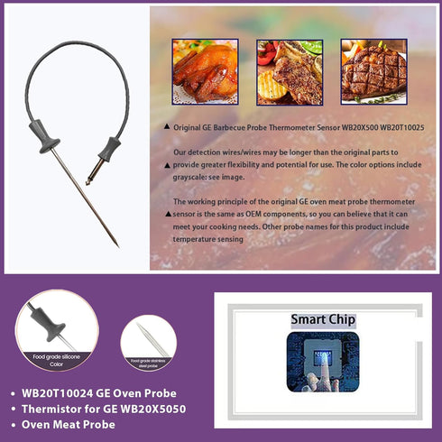 OEM WB20T10024 GE Oven Probe for GE Meat Probe Temperature Sensor WB20X5050 WB20T10025...