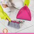 Dustpan and Brush Set, Multipurpose Floor Cleaner, for Home Office, Small Broom-2Count...