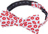 Jacob Alexander Men's Happy Valentine's Day Red Lips Kisses Pattern Freestyle Self-Tie Bow Tie - White...