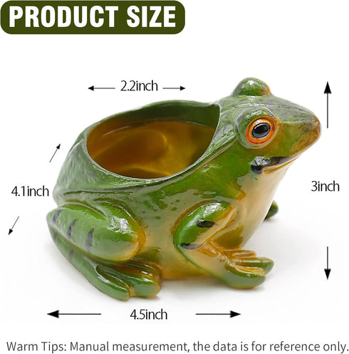 Set of 2 Frog Planter Resin Frog Flower Pot, Bonsai Pot/Flower Pot/Succulent Planter?Multipurpose Pot for Indoor Home Desk Decoration...