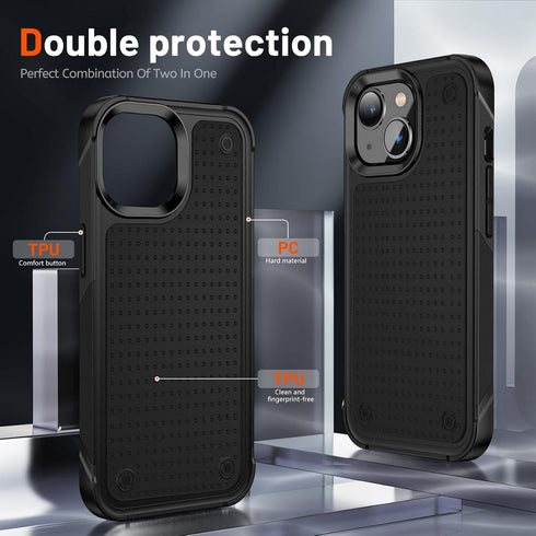Designed for iPhone 14 Case iPhone 13 Case 2 in 1 Gift Militay Grade Drop Protective Rugged Heavy Duty Cover Shockproof Case for iPhone 14 Phone C...