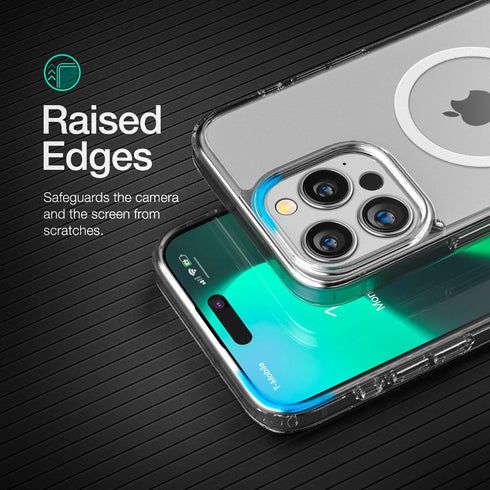 ENCASED Privacy Case, Designed for iPhone 15 Pro (2023) Slim-fit Clear Case with Anti-Spy Screen Protector, 9H Tempered Glass (Compatible with Mag...