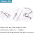 PandaHall 100pcs 304 Stainless Steel Lobster Claw Clasps with 300 pcs 6mm Open Jump Rings Necklace Clasps and Closures for Earring Bracelet Pendan...