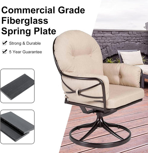 LukLoy Swivel Rocker Patio Chair Spring Plate Replacement Parts, 2.5" X 5" Universal Fiberglass Patio Chairs Swivel Rocking Chair Parts, 2 Pack...