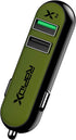 RapidX RXX2QCOLV X2 2 Port Car Charger with Quick Charge Olive...