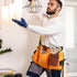 Waist Tool apron with 18 pockets, Heavy Duty Construction Tool Belt, Work Apron for Men and Women, Waist Size 28" to 57" (Wasit-Yellow)...