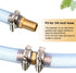 4 Pieces 3/4 Inch Garden Hose Repair Mender Solid Brass Water Hose Connector Splicer Mender with 8 Pieces Stainless Steel Tightening Clamp and Sea...