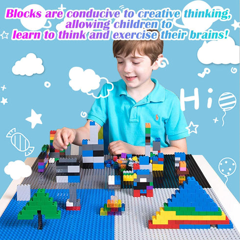 10x5 inch Classic Baseplates, Building Bricks Plates Compatible for Major Brands, Ideal for Kids 6+ & STEM Activities, Inspiring Creativity & Lear...