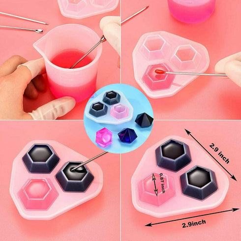 BRAVECOW 229Pcs DIY Jewelry Resin Casting Molds Silicone Epoxy Spoon Kit Craft Necklace Jewelry Pendant Making for Resin Crafts Beginners...
