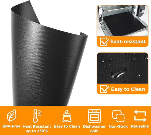 4 Pack Air Fryer Liners for Ninja Flip Toaster Oven & Air Fryer, Non-stick Reusable...