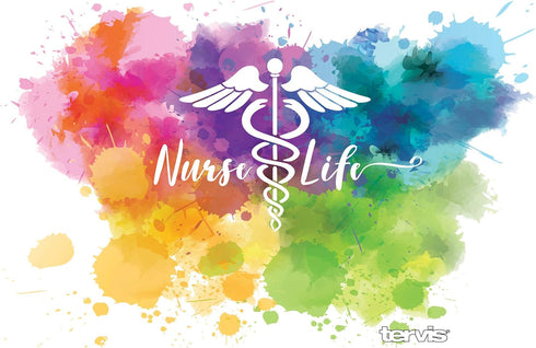 Tervis Nurse Watercolor Triple Walled Insulated Tumbler Travel Cup Keeps Drinks Cold & Hot, 20oz, Stainless Steel, 1 Count (Pack of 1)...