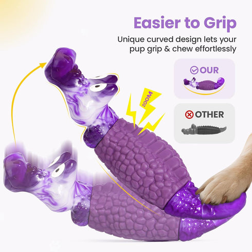 HGB Squeaky Dog Toys for Aggressive Chewers, Tough Indestructible Dog Chew Toy for Large Medium Dogs, Interactive Dog Toys to Keep Them Busy, Dog ...
