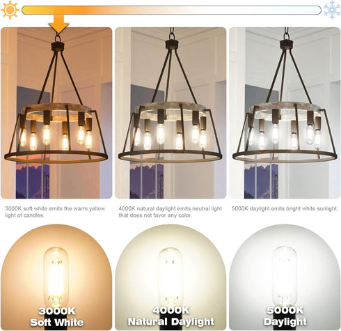 hansang E12 LED Bulbs Dimmable, 40W Equivalent, 3000K Soft White, T6 Tube Candelabra LED Light Bulbs for Chandelier, Light Bulbs Small Base with F...