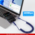 Coiled USB C to USB C and Lightning Cable 2 in 1 - Curly USB C Cable Car Charger Cord Android Auto Apple Carplay Cable [60W Fast Charging & Data S...