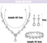 RIOSO 4Pcs Silver Jewelry Set for Women Evening Rhinestone Sparkly Clutch Purse Bag Necklace Earrings Bracelet Silver Formal Prom Costume Sets for...