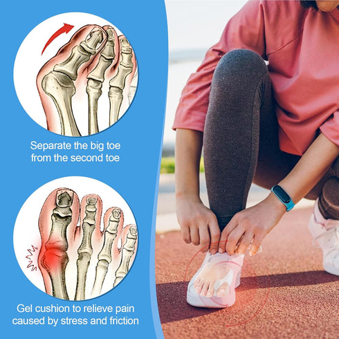 Pack of 6 Bunion Cushion Protector,Reusable Bunion Pads with Separator for Big Toe, Gel Shield,Toe Spacers for Foot Pain Relief,Yoga Toes,Bunion S...