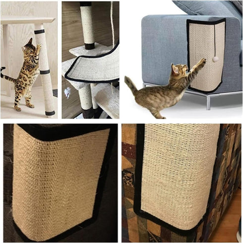 Cat Scratch Mat Natural Sisal Furniture Couch Protector Cat Scratch Pad Anti Scratching Mat Couch Guard for Cats Protecting Furniture Couch Chair ...