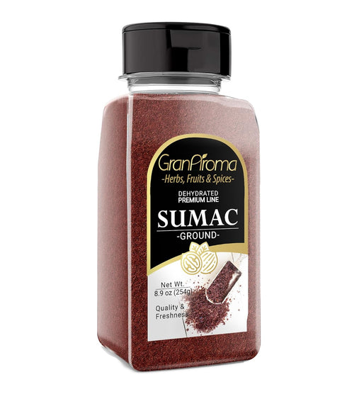 GranAroma Ground Sumac, 8.9 oz, Middle Eastern Cuisine, Tart Flavor...