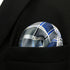 Shlax & Wing Mens Silk Pocket Square Checkered Blue Grey Hanky 12.6 inches...