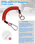 6FT Trailer Brake Away Cable, Trailer Breakaway Safety Cable Spring Towing Coiled Wire for RV Trailer Emergency Camper Breakaway Switch...