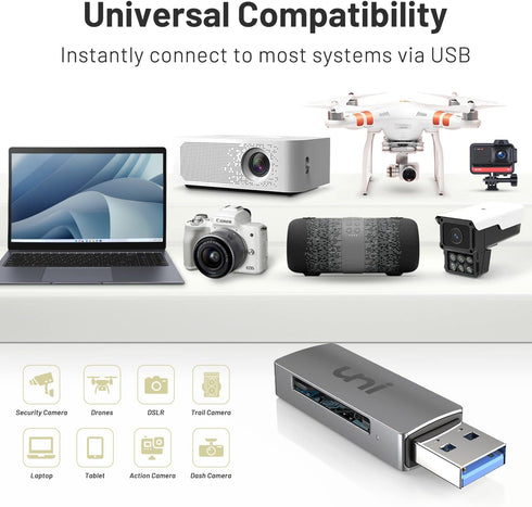 uni SD Card Reader, USB 3.0 SD Card Adapter High-Speed Micro SD Memory Card Reader Support SD/Micro SD/TF/SDHC/SDXC/MMC/UHS-I Card Compatible with...