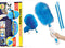360 ° Spin Hurricane Adjustable Electric Feather Duster Vacuum Cleaner Battery Operated with Touch Button, Larpipao Blue Multifunction Electric Du...