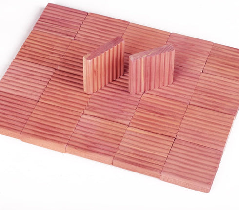 18 Pack, 2.75" Cedar Blocks for Clothes Storage, Aromatic Cedar Balls Rings Hangers Clothes Protector, Storage Accessories Closets & Drawers Fresh...