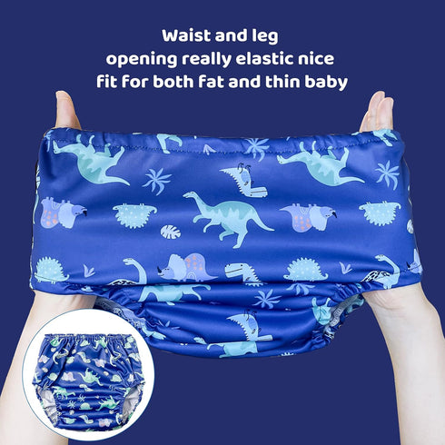 Waterproof Diaper Cover for Rubber Pants for Toddlers Good Elastic Rubber Swim Diaper Cover for Potty Training Underwear Boy 3t...