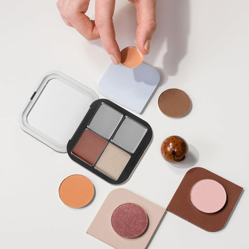 Beaupretty Empty Lipstick Palette Magnetic Eyeshadow Palette Makeup Foundation Blush Container with Mirror for Women Girls Black...