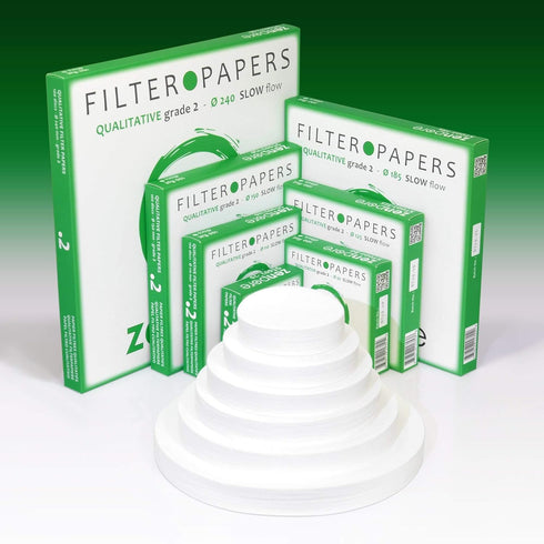 7 cm Lab Filter Paper, Standard Qualitative Grade 2 - ZENPORE Slow Flow 70 mm (Set of 3 x 100 Discs)...