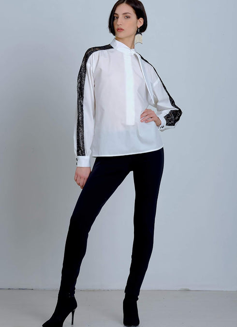 McCall's Women's Loose Fitting Long Sleeve Blouse Sewing Patterns, Sizes 6-14, various, White...